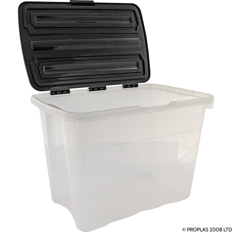 120L Clear Flip Lid Box