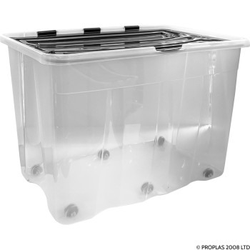 160L Clear Flip Lid Box