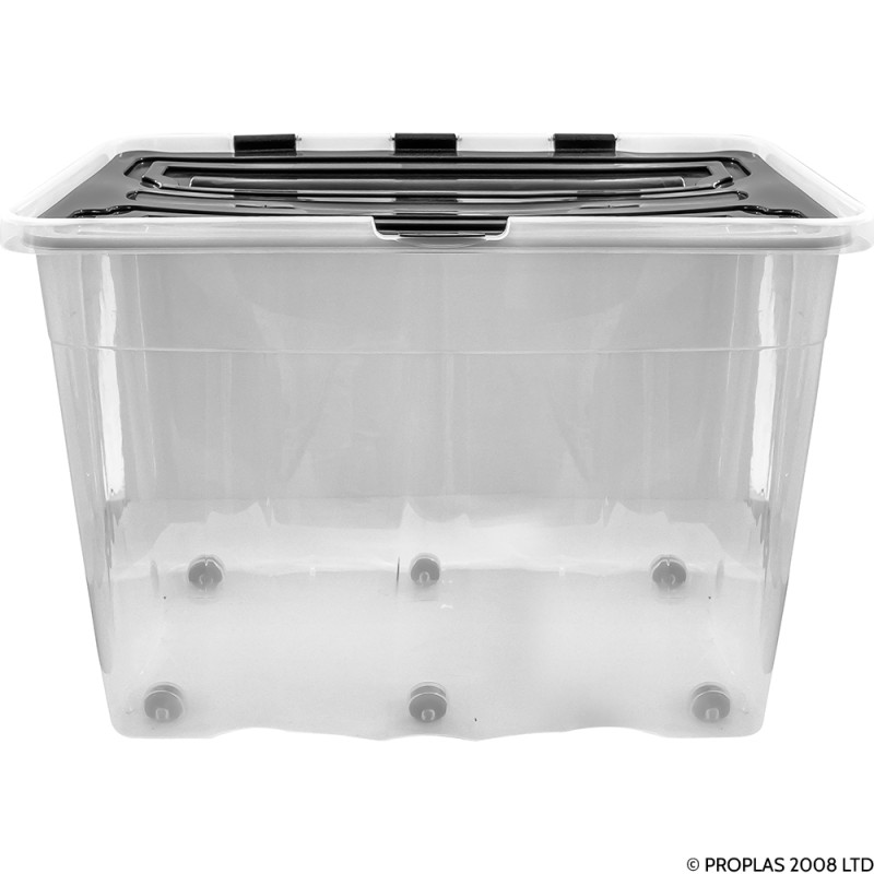 160L Clear Flip Lid Box