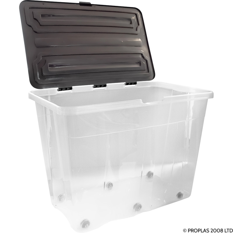 160L Clear Flip Lid Box