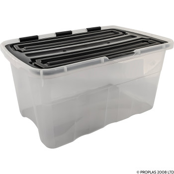45L Clear Flip Lid Box