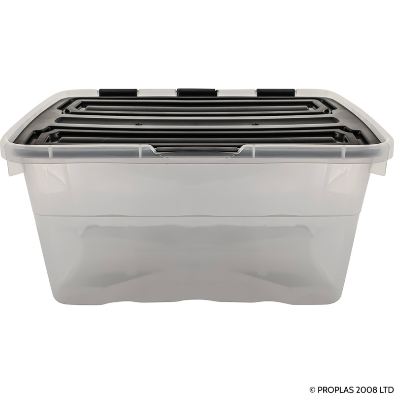 45L Clear Flip Lid Box