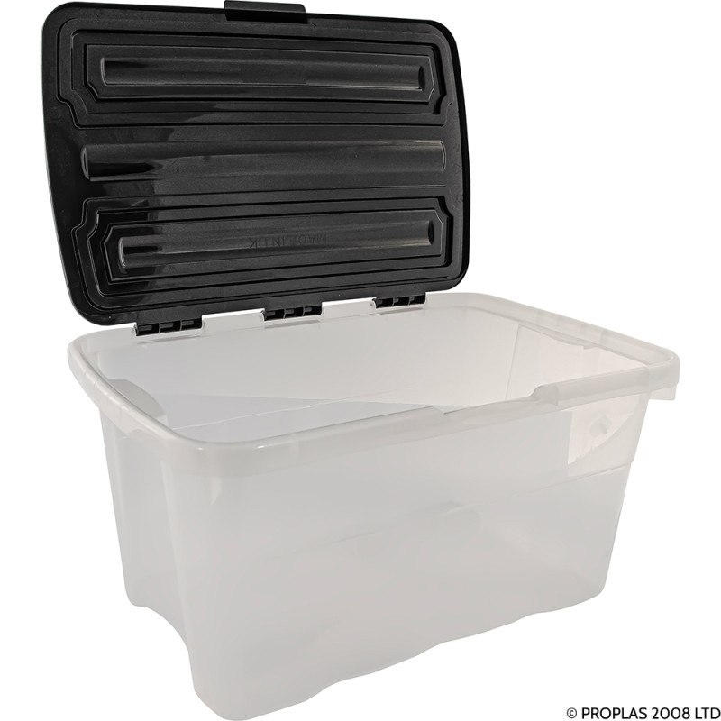 45L Clear Flip Lid Box