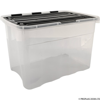 65L Clear Flip Lid Box