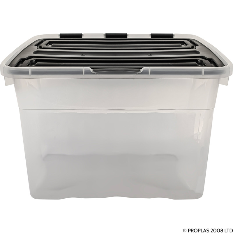 65L Clear Flip Lid Box