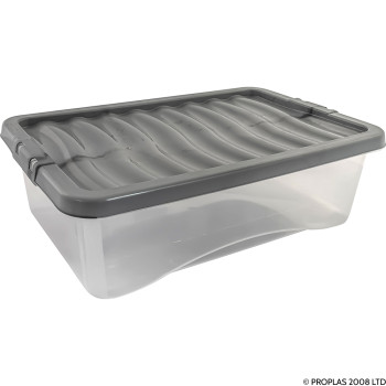 32L Clip Lid Under Bed Storage Box